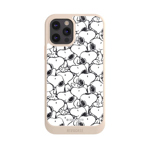 Apple iPhone 12 Pro NIVOcore Snoopy Muster Schwarz und Weiß