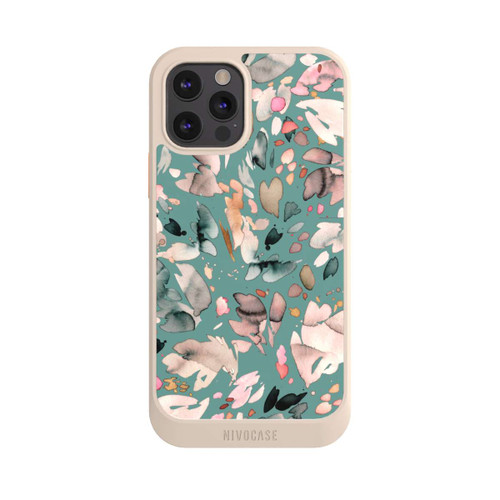 Apple iPhone 12 Pro NIVOcore Abstrakte Blumenblätter grün