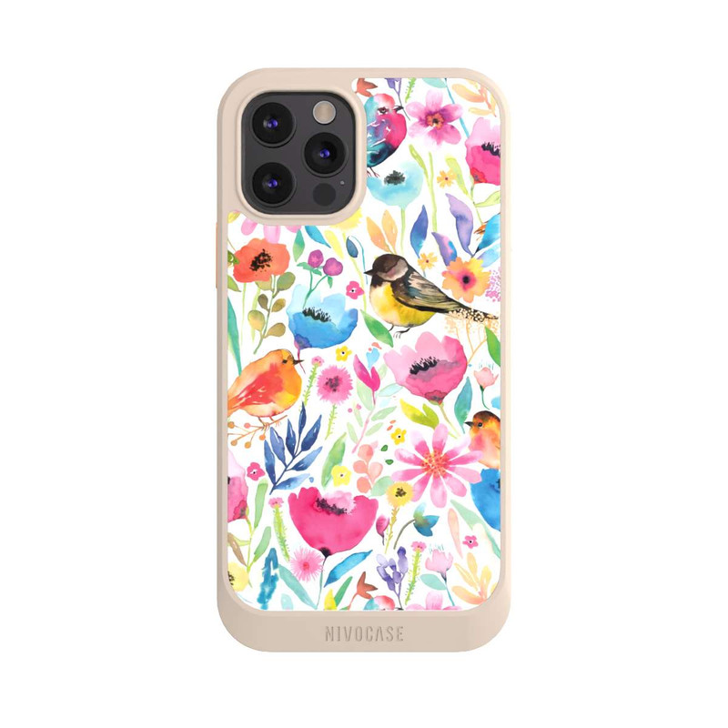 iPhone 12 Pro NIVOcore Wunderliche Vögel und Blumen