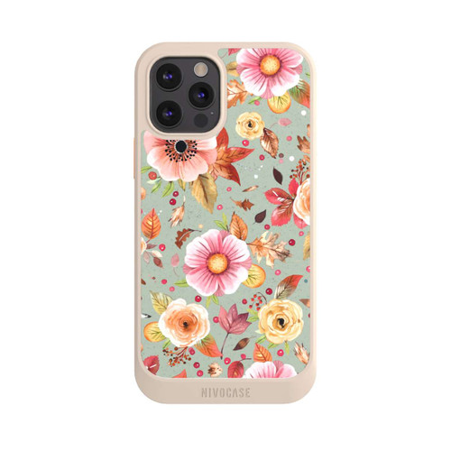 Apple iPhone 12 Pro NIVOcore Herbstblumen Weiches Grün