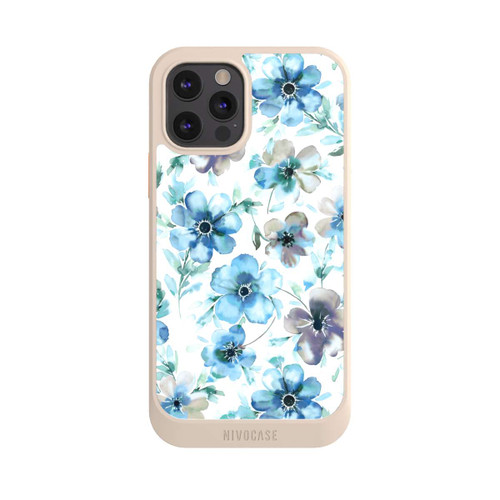 Apple iPhone 12 Pro NIVOcore Blaues Blumenmuster Trendy