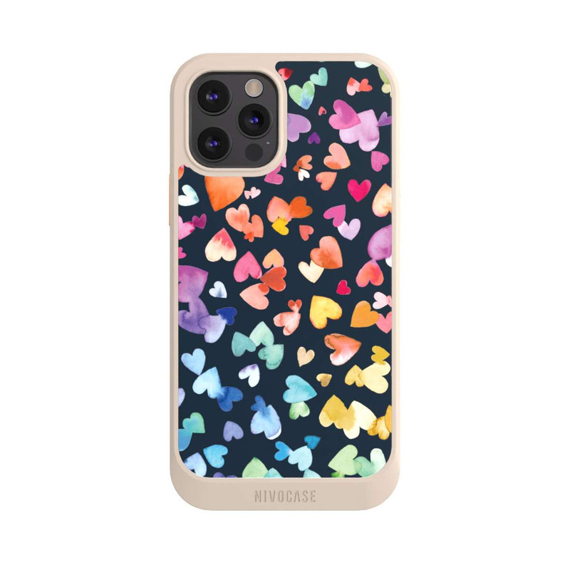 iPhone 12 Pro NIVOcore Valentinstag Herzen Schwarz