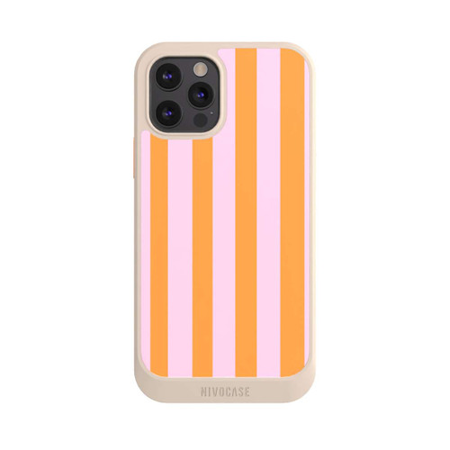 Apple iPhone 12 Pro NIVOcore Orange Rosa Streifen