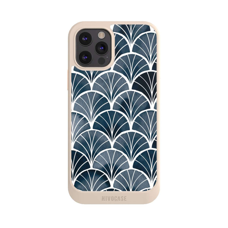 iPhone 12 Pro NIVOcore Botanische Brise Art Deco Grau