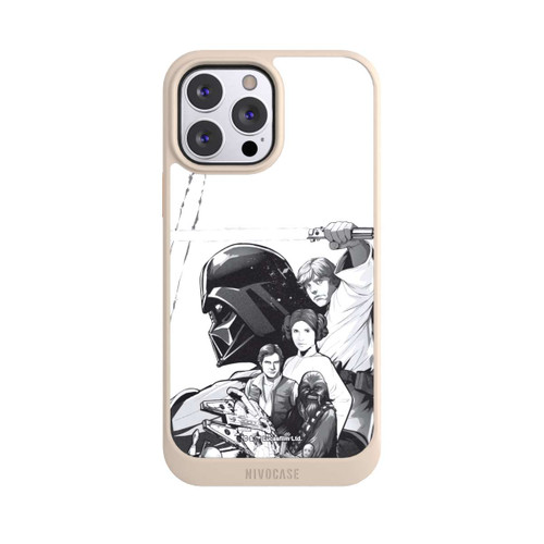 Apple iPhone 13 Pro Max NIVOcore StarWars Charaktere - Schwarz-Weiß