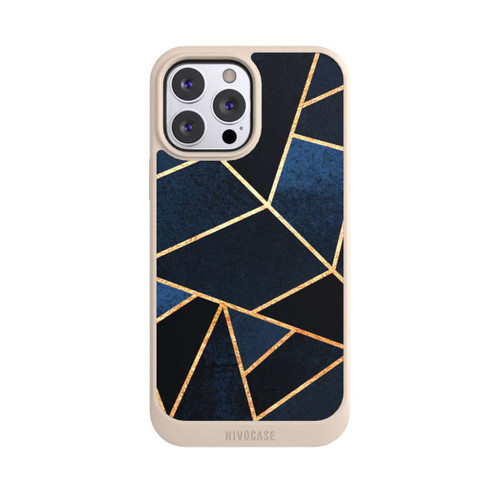 Apple iPhone 13 Pro Max NIVOcore Navy Stein Golddruck