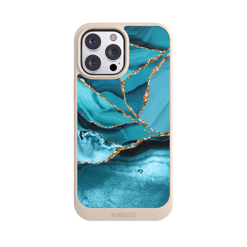 iPhone 13 Pro Max NIVOcore Eisblaue Marmor Landschaft