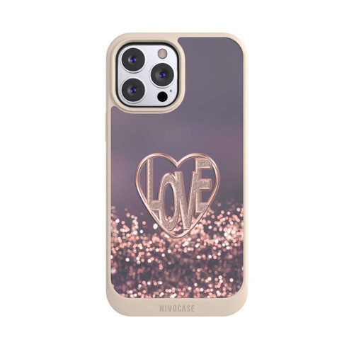 Apple iPhone 13 Pro Max NIVOcore LOVE Glitzerrosa
