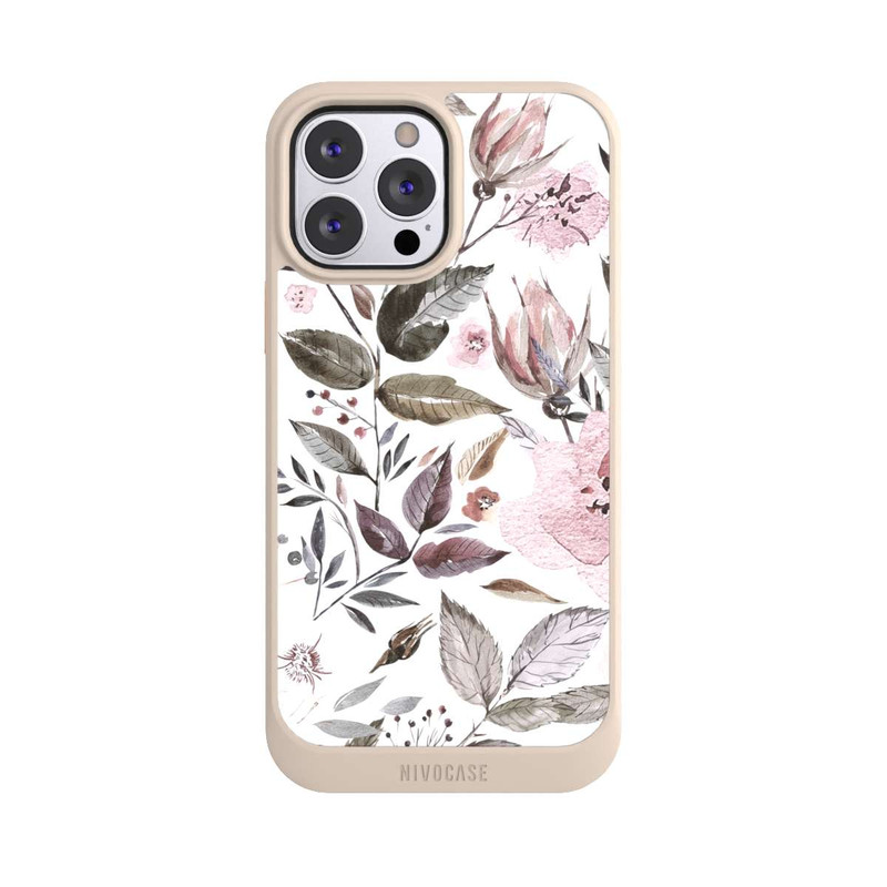 iPhone 13 Pro Max NIVOcore Aquarell braune Rosenblüten