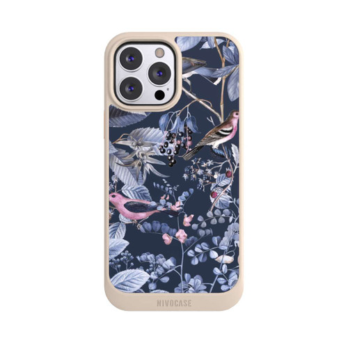 Apple iPhone 13 Pro Max NIVOcore Vögel und Beeren blau