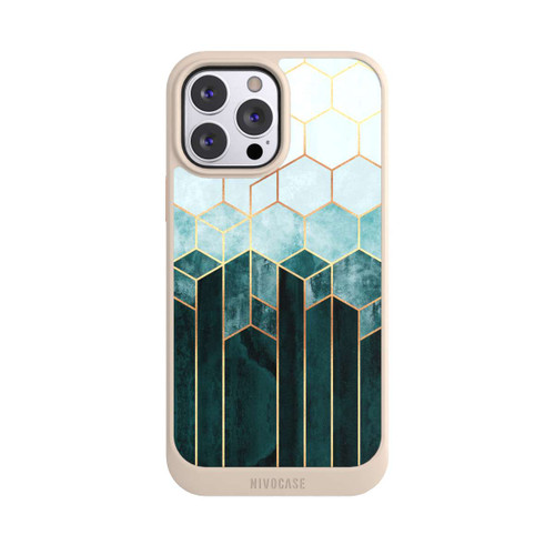 Apple iPhone 13 Pro Max NIVOcore Blaugrüne Sechsecke
