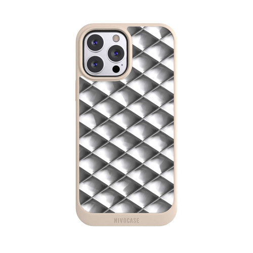 Apple iPhone 13 Pro Max NIVOcore Glamour Silver Squares