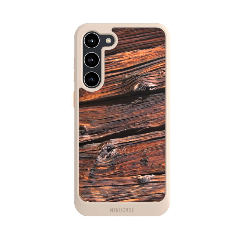 Galaxy S23 + NIVOcore Verwitterte Holzplanken