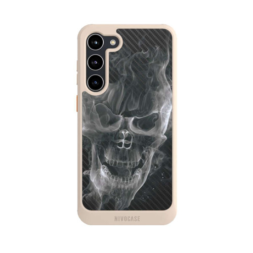 Samsung Galaxy S23+ NIVOcore rauchender Totenkopf Carbon