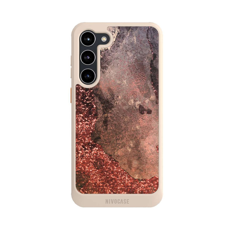 Galaxy S23 + NIVOcore  Brauner Glitzer Marmorlook