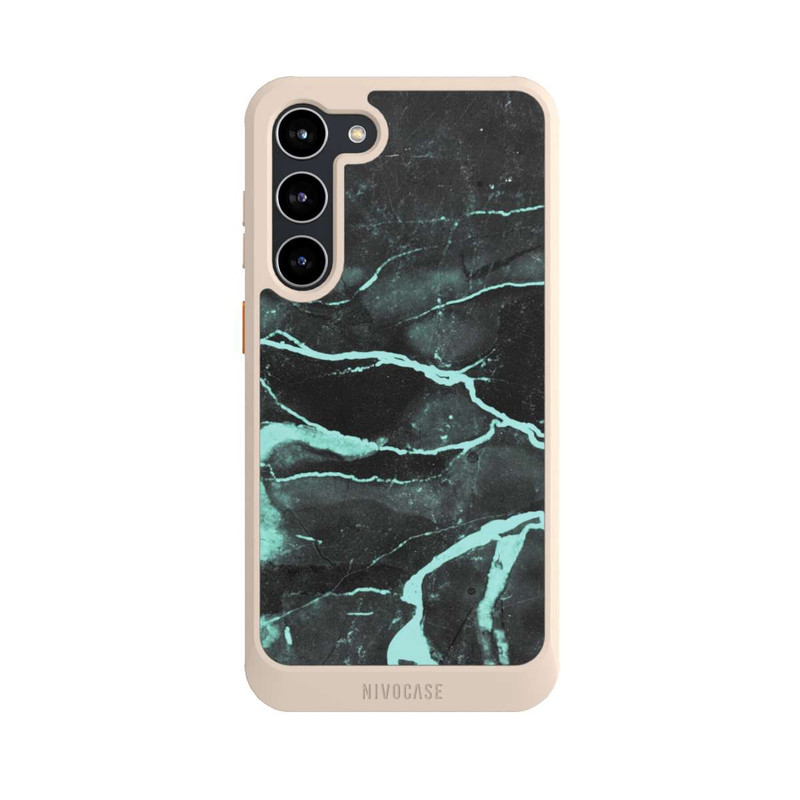 Galaxy S23 + NIVOcore Grauer und blauer Marmor
