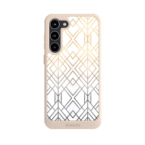Samsung Galaxy S23+ NIVOcore Gold und Grauer Geo Golddruck