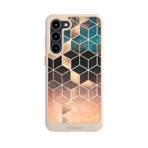 Samsung Galaxy S23+ NIVOcore Ombre Traum Würfel Gold Druck