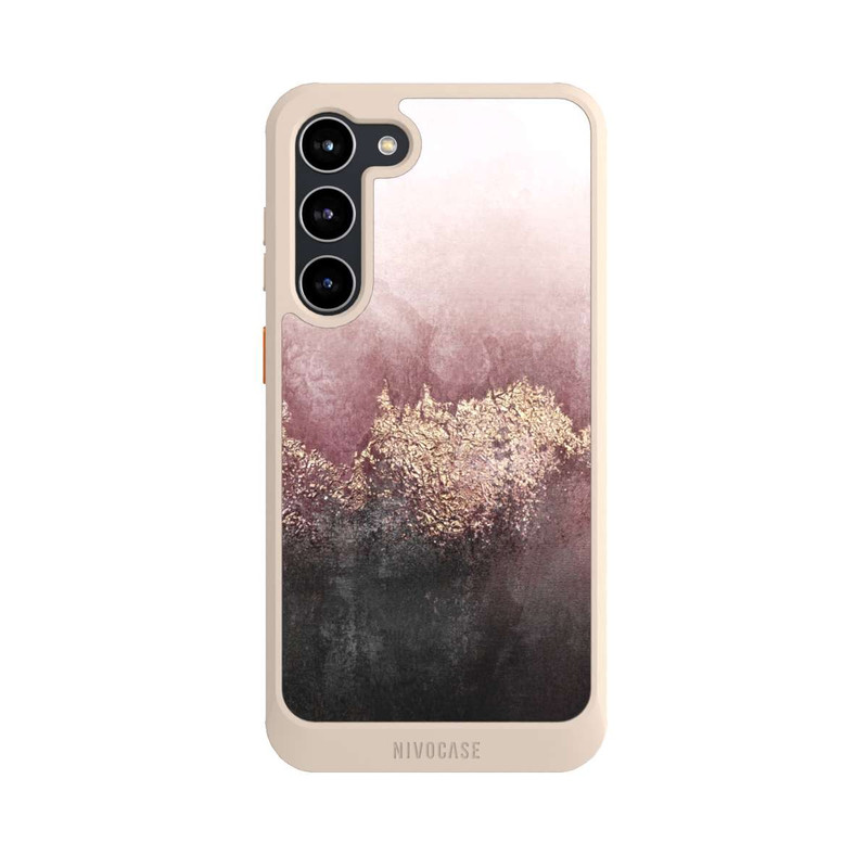 Galaxy S23 + NIVOcore Rosa Himmelsstaub Golddruck