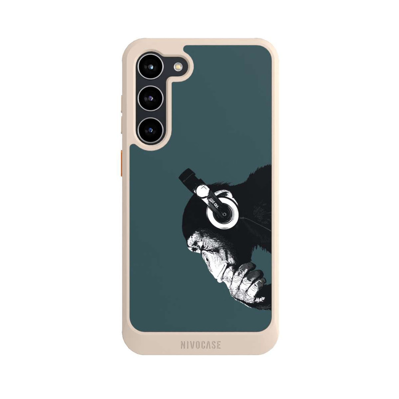 Galaxy S23 + NIVOcore Denkender Affe Blau