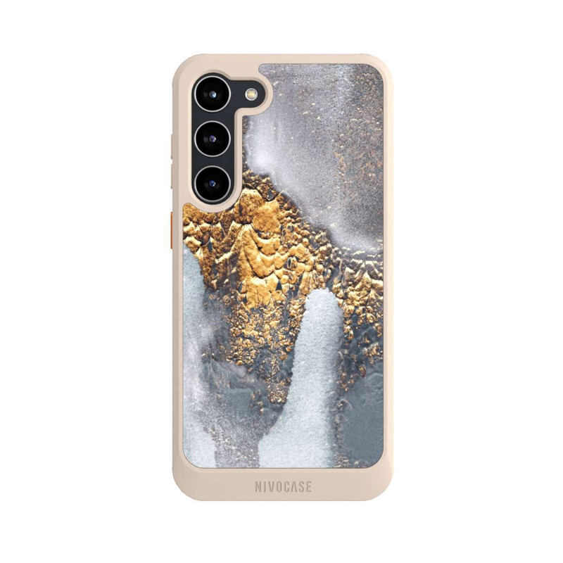 Galaxy S23 + NIVOcore Beton-Gold-Glitzerlook