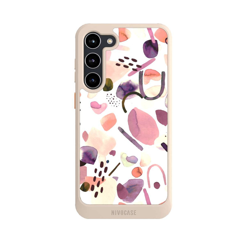 Galaxy S23 + NIVOcore Abstrakte Formen aquarell lila