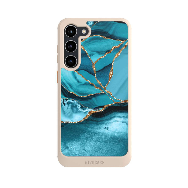 Galaxy S23 + NIVOcore Eisblaue Marmor Landschaft