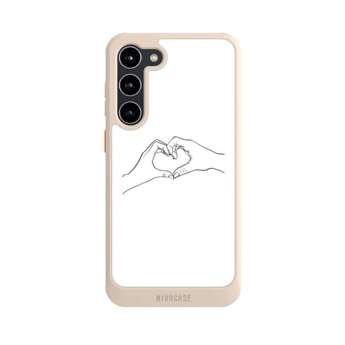 Samsung Galaxy S23+ NIVOcore Herz Hände Line Art
