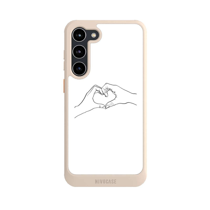 Galaxy S23 + NIVOcore Herz Hände Line Art