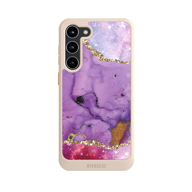 Galaxy S23 + NIVOcore Lila Galaxy Glamour Marble