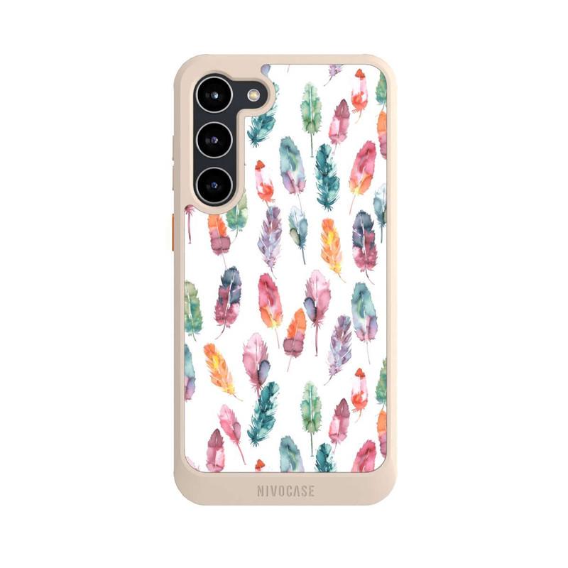 Galaxy S23 + NIVOcore Aquarellfedern Boho