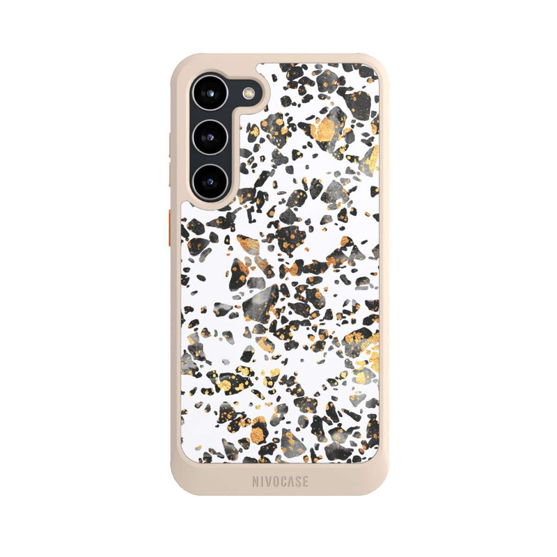 Galaxy S23 + NIVOcore Gold Speckled Terrazzo