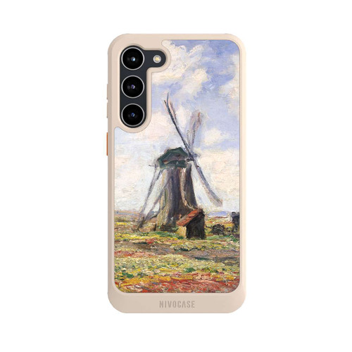 Samsung Galaxy S23+ NIVOcore Tulpenfelder mit der Rijnsburger Windmühle von Claude Monet