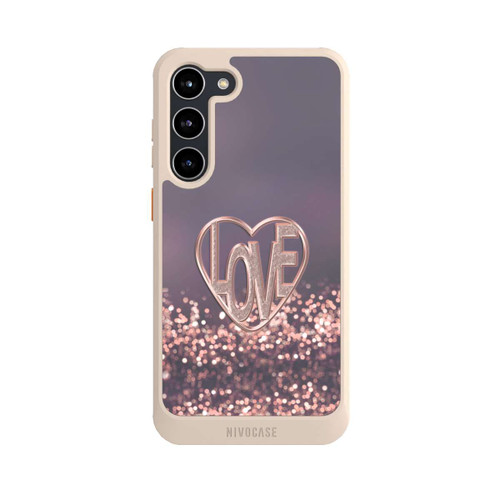 Samsung Galaxy S23+ NIVOcore LOVE Glitzerrosa