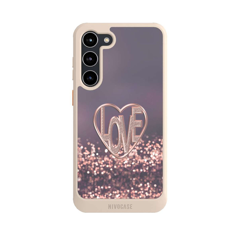 Galaxy S23 + NIVOcore LOVE Glitzerrosa