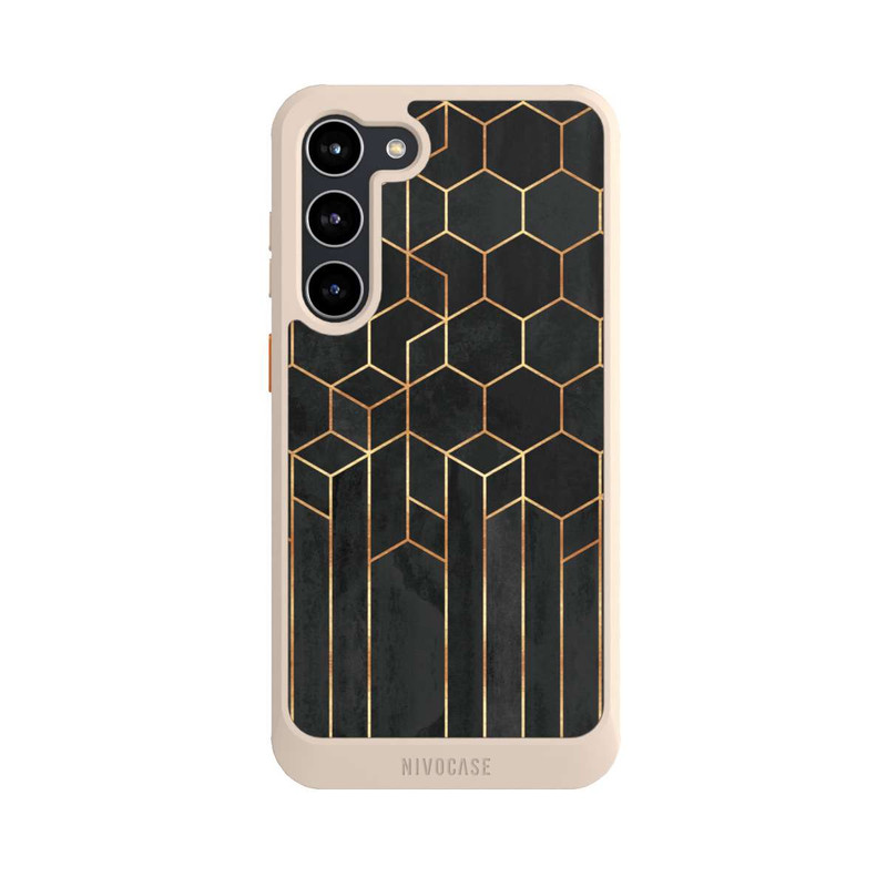 Galaxy S23 + NIVOcore Schwarze Sechsecke