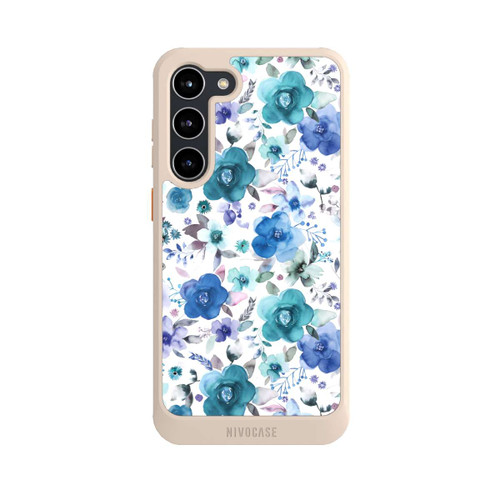 Samsung Galaxy S23+ NIVOcore Winterblumensträuße Blau