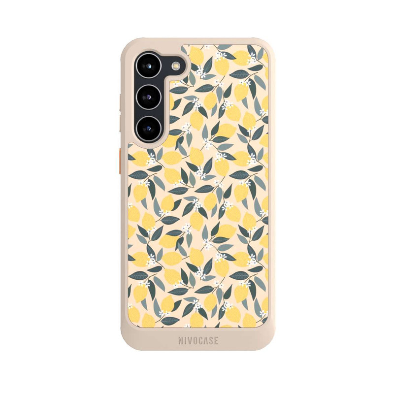 Galaxy S23 + NIVOcore Rosa Zitronen-Muster