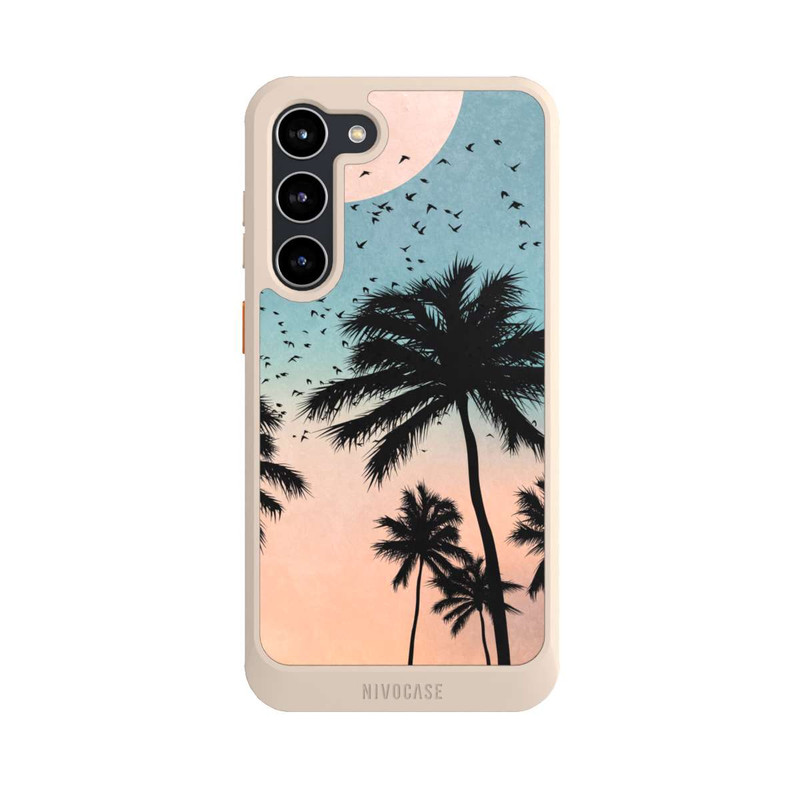 Galaxy S23 + NIVOcore Sonnenaufgang Palmen