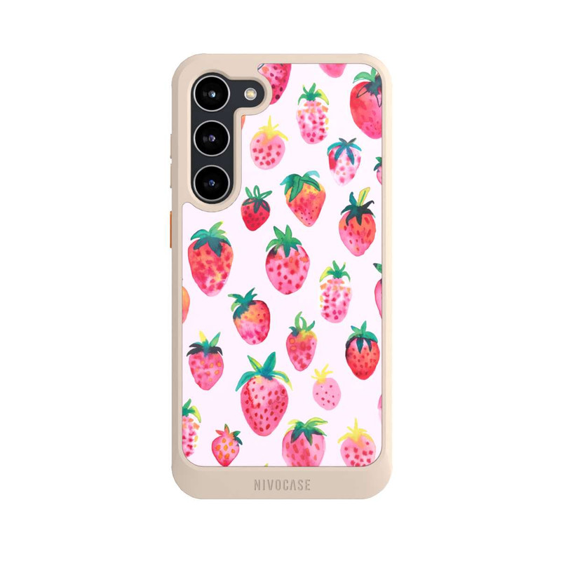 Galaxy S23 + NIVOcore Aquarell Erdbeeren