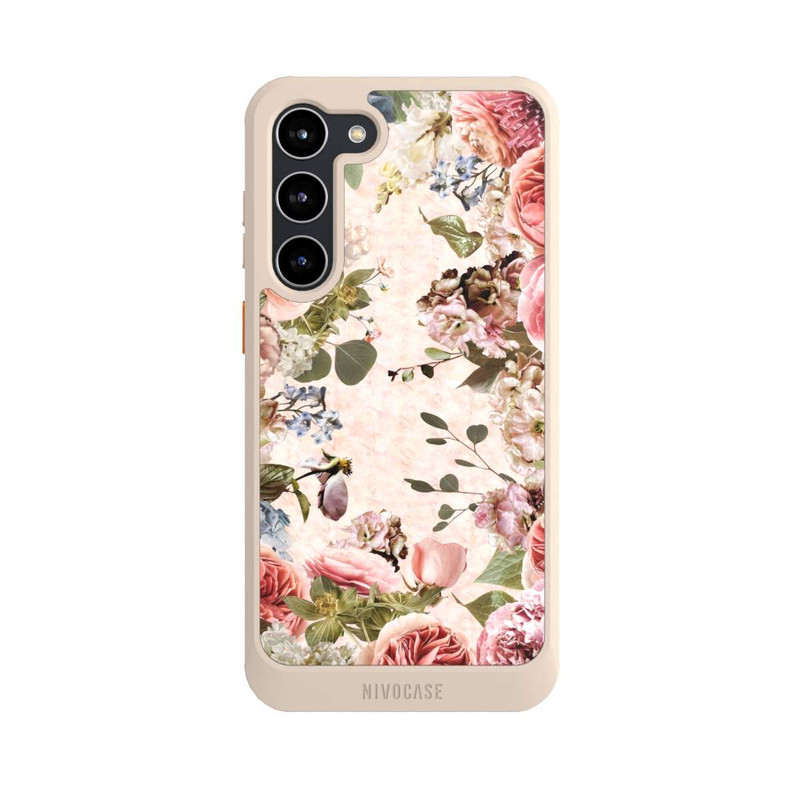 Galaxy S23 + NIVOcore Blumenrahmen Pfingstrosen Pastell