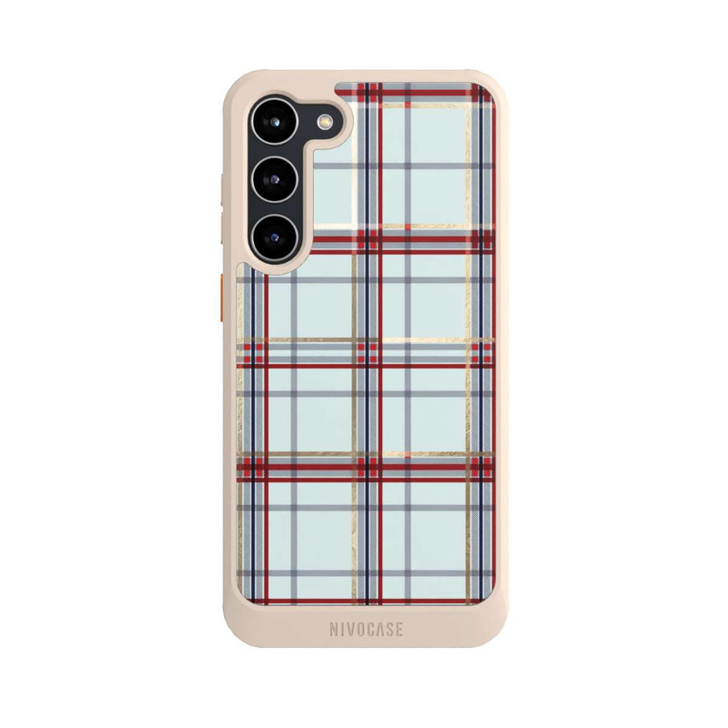 Galaxy S23 + NIVOcore Tartan Blau