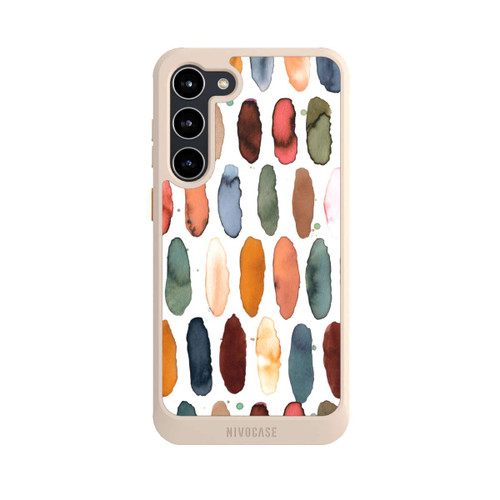 Samsung Galaxy S23+ NIVOcore Aquarellstriche aus mineralischem Terrakotta
