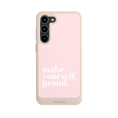 Samsung Galaxy S23+ NIVOcore Make Yourself Proud Zitat - Altrosa
