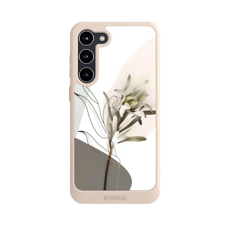 Galaxy S23 + NIVOcore Boho Line Art Olivgrün