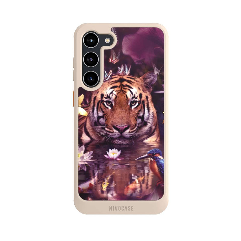 Galaxy S23 + NIVOcore Tiger Blumenrahmen