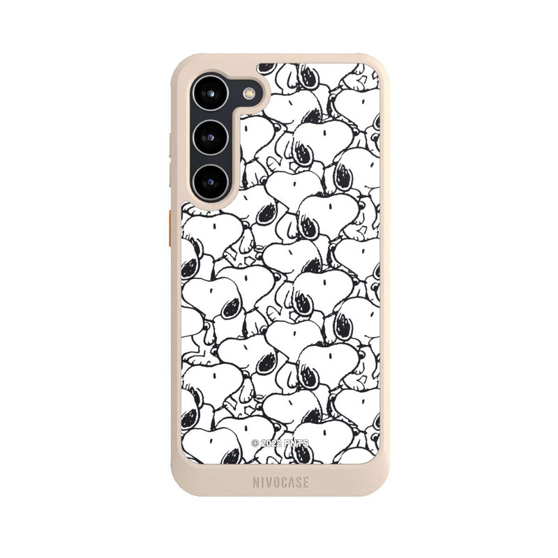 Galaxy S23 + NIVOcore Snoopy Muster Schwarz und Weiß
