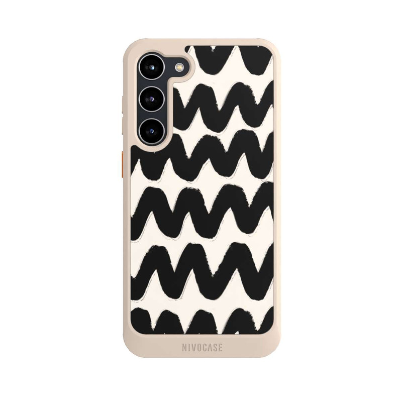 Galaxy S23 + NIVOcore Schwarzes Wellenmuster