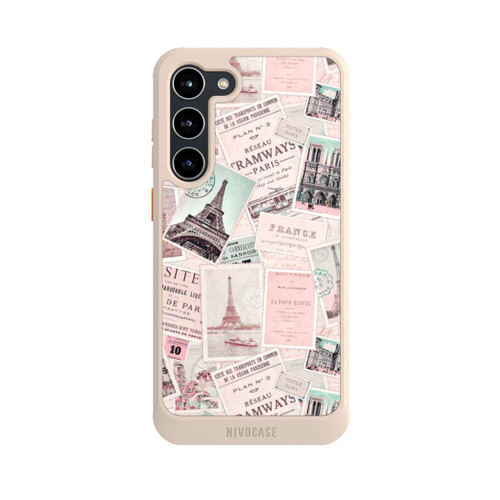 Samsung Galaxy S23+ NIVOcore Vintage Paris Postcards Pattern