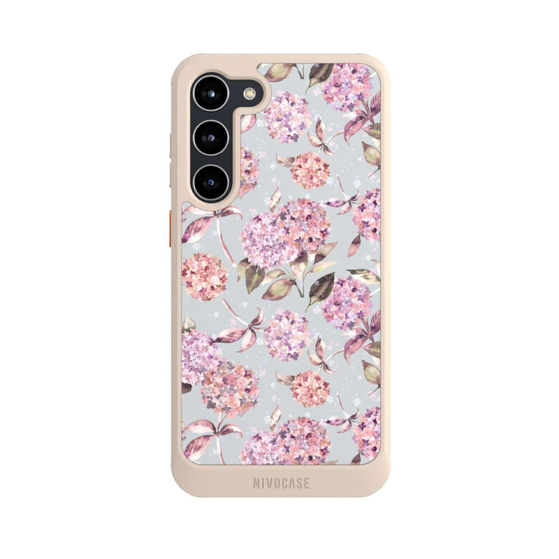 Galaxy S23 + NIVOcore Pastel Magic Hydrangea Floral Watercolor Pink